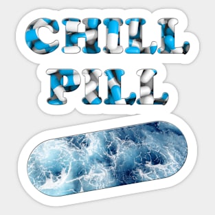 Chill Pill Blue Sticker